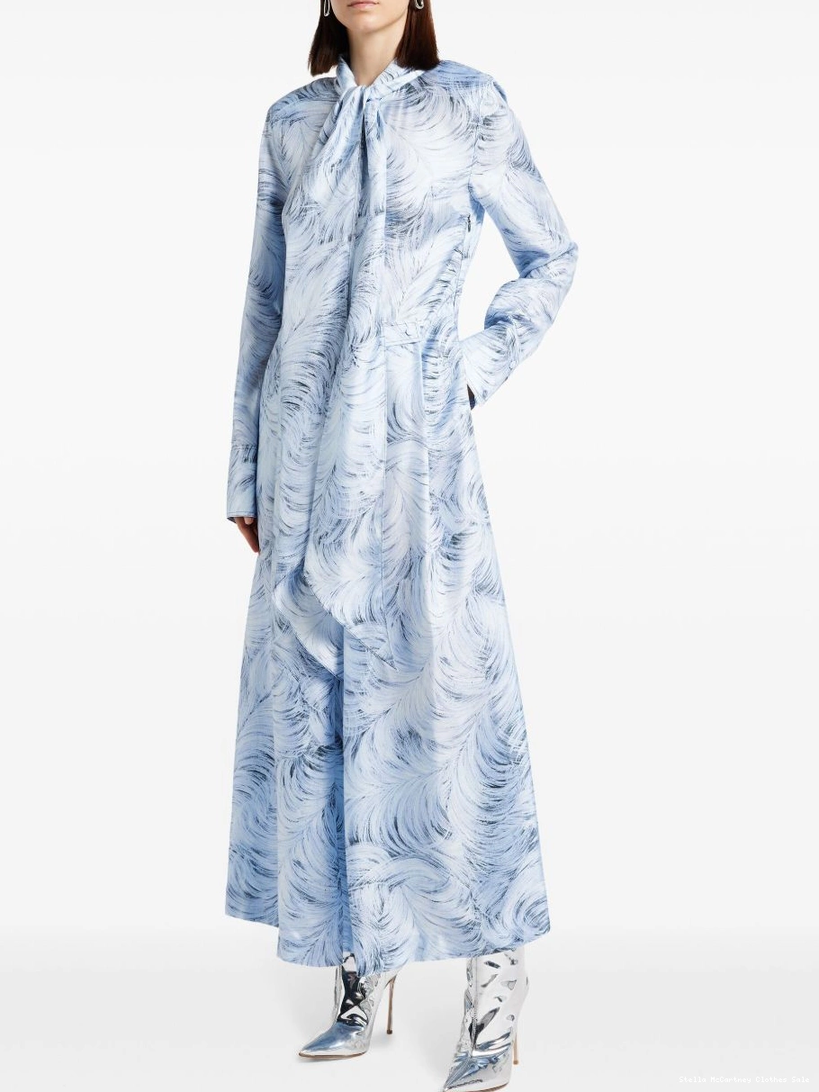 Affordable midi McCartney dress Women feather-print Stella 0401